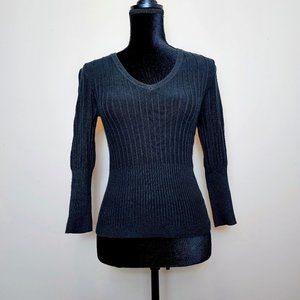 Black V-Neck Sweater